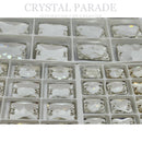 Limited Edition - Zodiac Crystal Rectangle Sew on Stone - Clear
