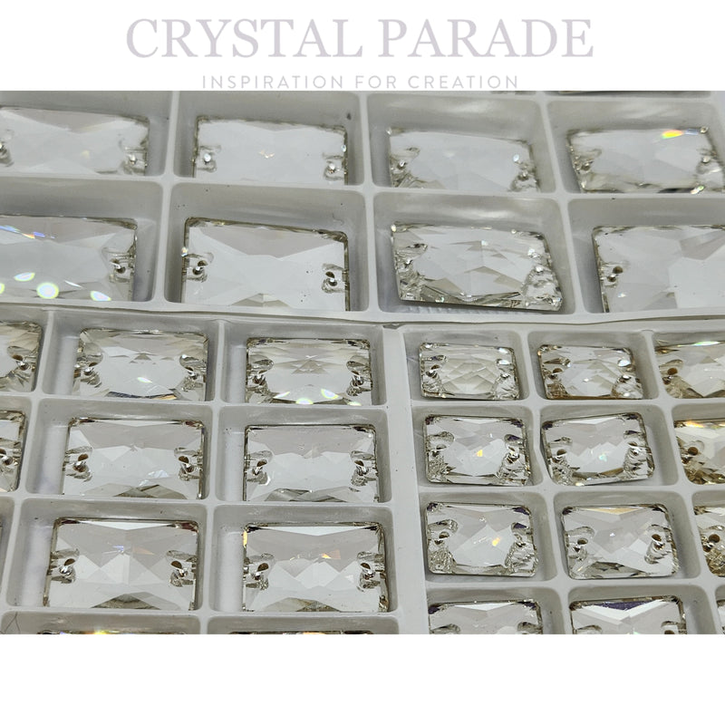 Zodiac Crystal Rectangle Sew on Stone - Clear