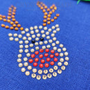 Crystal Parade Adjustable Sparkly Christmas Pet Bandana with Reindeer