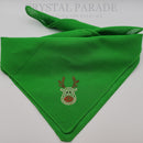 Crystal Parade Adjustable Sparkly Christmas Pet Bandana with Reindeer