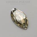 SLIGHT SECONDS Resin Navette Sew on Stone - Clear