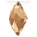 Swarovski 10x6mm Non Hot Fix Rhombus - Pack of 10 golden shadow