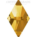Zodiac Hotfix Rhombus Shape 8 x 13mm Mine Gold - Pack of 20