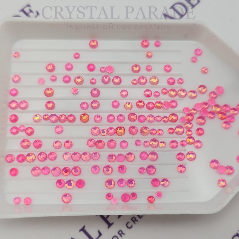 Zodiac Crystals Mixed Sizes Pack of 200 - Rose Neon Opal