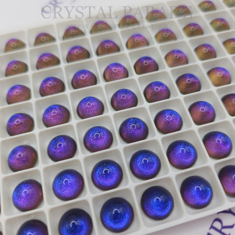 Zodiac Flatback Round Cabochon 8mm - Sapphire