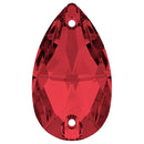 Swarovski 3230 Peardrop Sew on Stone - Scarlet