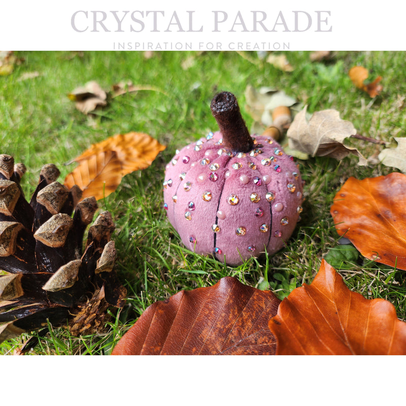Small Hand Embellished Plush Pumpkins - Various Colours