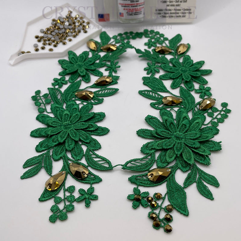 Zodiac Costume Applique Pair - Shamrock Green