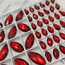 Zodiac Crystal Navette Sew on Stone - Siam