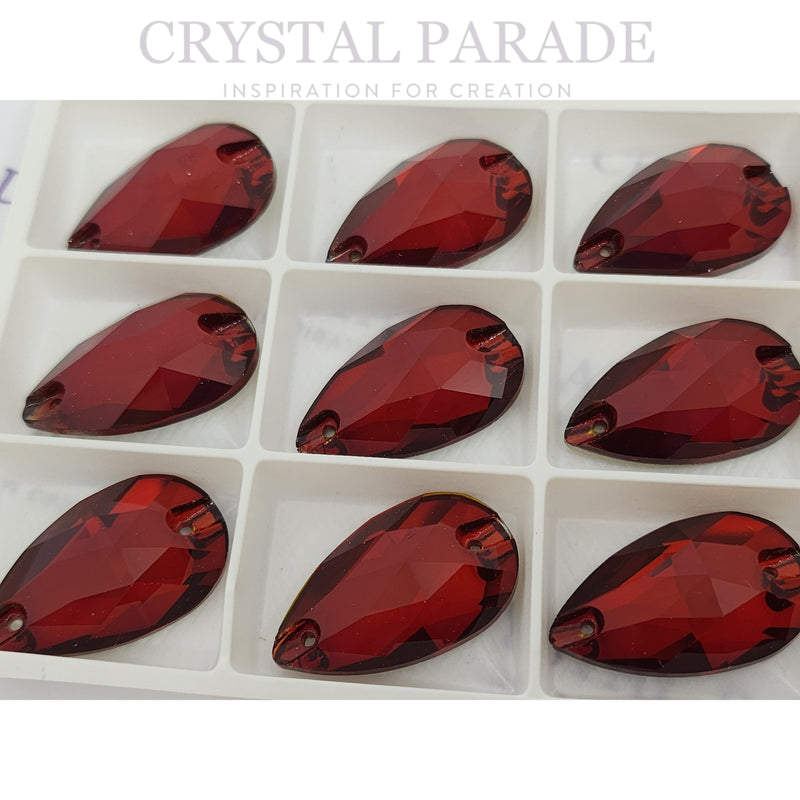 Zodiac Crystal Peardrop Sew on Stone - Siam