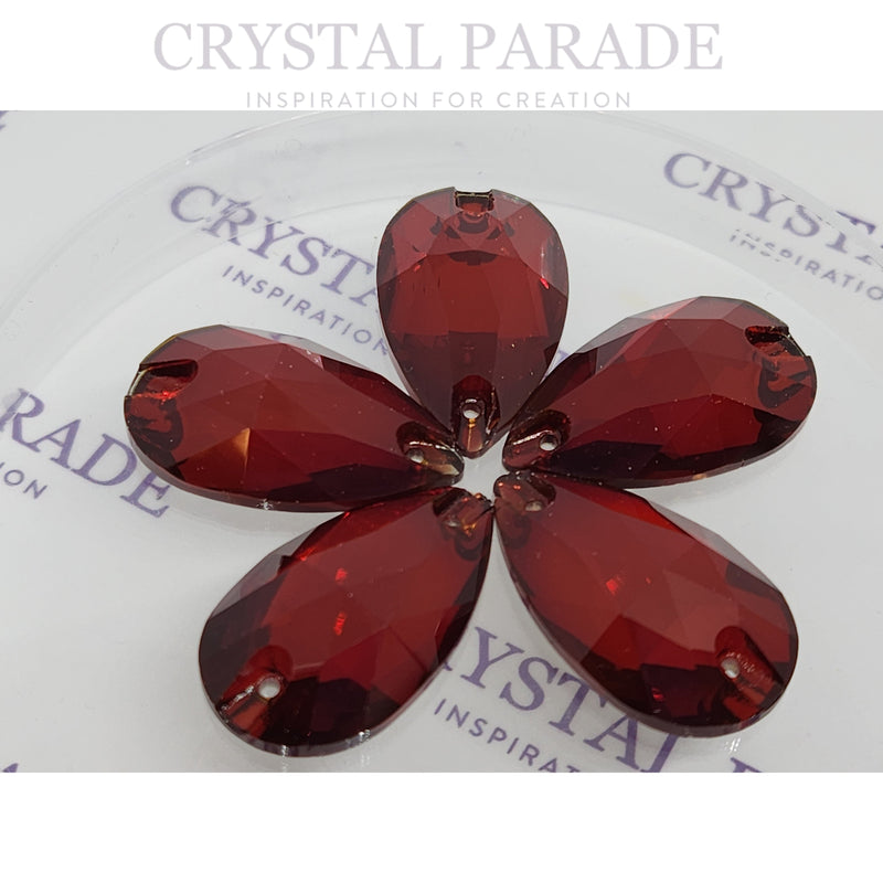 Zodiac Crystal Peardrop Sew on Stone - Siam