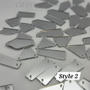 Zodiac Sew on Mirror Shapes Mix - Silver