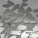 Zodiac Sew on Mirror Shapes Mix - Silver