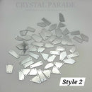 Zodiac Sew on Mirror Shapes Mix - Silver