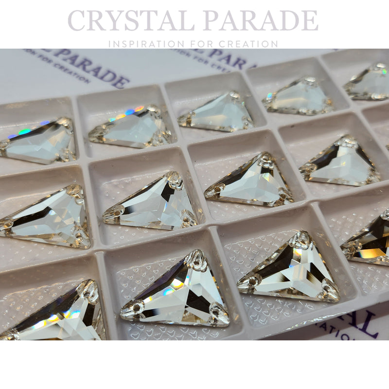 Zodiac Crystal Slim Triangle Sew on Stone - Clear