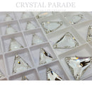 Zodiac Crystal Slim Triangle Sew on Stone - Clear