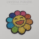 Zodiac Hotfix Crystal Iron on Transfer - Smiley Flower