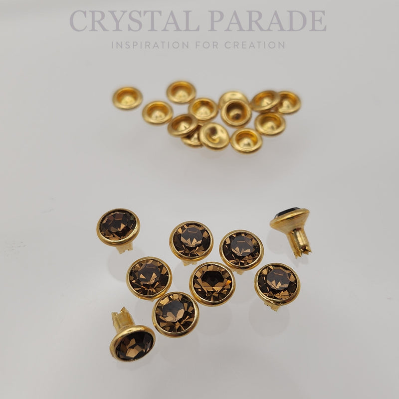 Preciosa Rivet with Maxima Crystal - Smoked Topaz