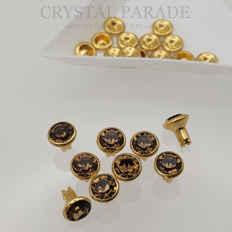 Preciosa Rivet with Maxima Crystal - Smoked Topaz