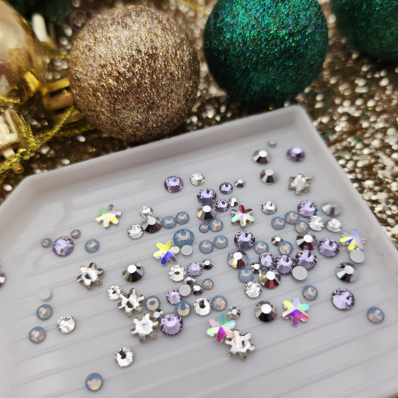 Preciosa Crystal Mix Pack of 100 - Snowflake Shimmer