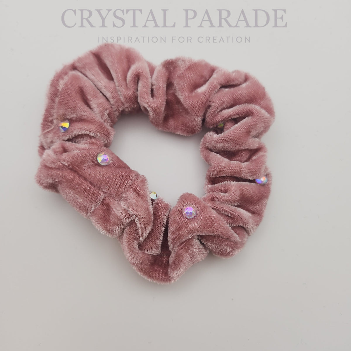 Swarovski Lilac & Aurora Crystals Scrunchie slip Crystal Manhattan Nights 4-Piece Silk Scrunchie Set on  main image 4
