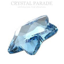 Swarovski 4mm Non Hot Fix Star Flower - Pack of 4 Aquamarine