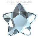 Swarovski 4mm Non Hot Fix Star Flower - Pack of 4 Aquamarine