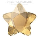 Swarovski 4mm Non Hot Fix Star Flower - Pack of 4 Golden Shadow
