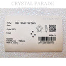 Swarovski 4mm Non Hot Fix Star Flower - Pack of 4 Clear