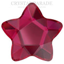 Swarovski 4mm Non Hot Fix Star Flower - Pot of 4 Scarlet