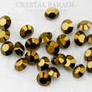 Swarovski 1028 Pointy Back Round Chaton Various Sizes - Dorado