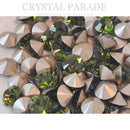 Swarovski 1028 Pointy Back Round Chaton Various Sizes - Olivine