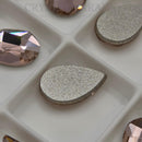 Swarovski 8x5mm Non Hot Fix Pear - Vintage Rose