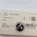 Swarovski 8x5mm Non Hot Fix Pear - Vintage Rose
