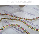 Swarovski Vintage Flower Cupchain PP24 (3.2mm) - Rose / Aqua 1m