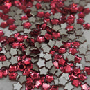 Swarovski 4mm Étoile Fleur Non Thermocollante - Pot de 4 Écarlate