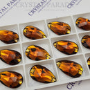 Zodiac Crystal Peardrop Sew on Stone - Tangerine