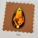 Zodiac Crystal Peardrop Sew on Stone - Tangerine