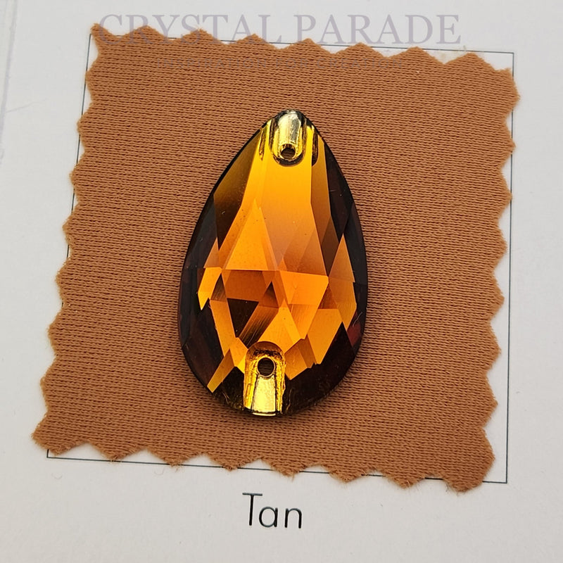 Zodiac Crystal Peardrop Sew on Stone - Tangerine