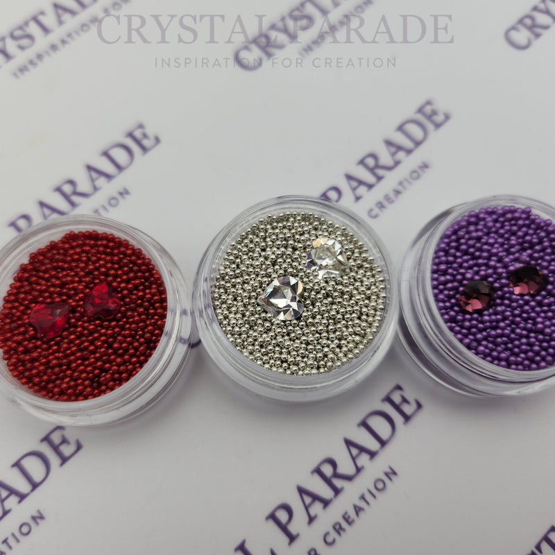 Caviar Beads Set of 3 Colours - Valentines Day inc. FREE Swarovski Crystals