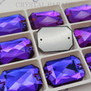 Zodiac Sew on Stone Emerald Cut - Violet Blue