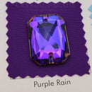 Zodiac Sew on Stone Emerald Cut - Violet Blue
