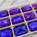 Zodiac Sew on Stone Emerald Cut - Violet Blue