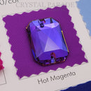 Zodiac Sew on Stone Emerald Cut - Violet Blue