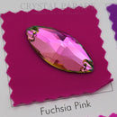 Limited Edition - Zodiac Crystal Navette Sew on Stone - Vitrail Rose