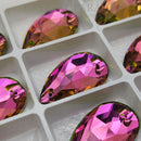 Zodiac Crystal Peardrop Sew on Stone - Vitrail Rose