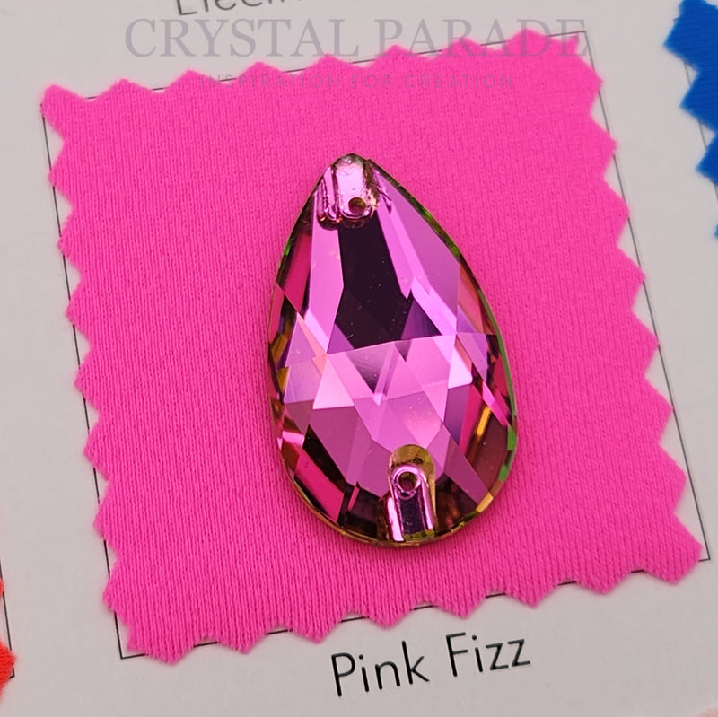 Zodiac Crystal Peardrop Sew on Stone - Vitrail Rose (Fuchsia)