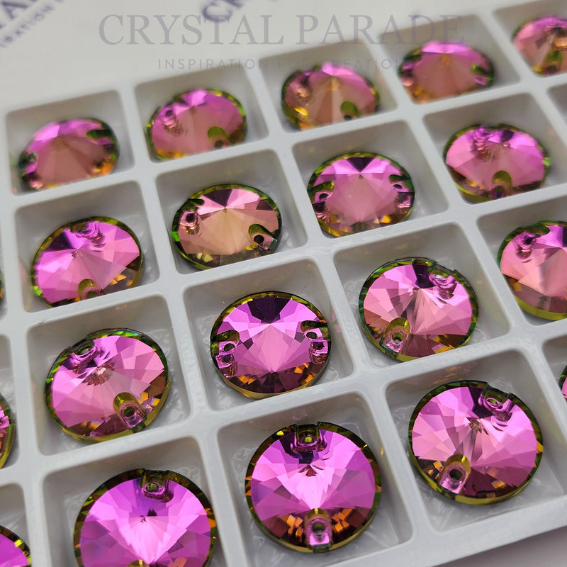 Zodiac Rivoli Sew on Stone - Vitrail Rose (Fuchsia)