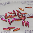 Zodiac Slim Raindrop Shape 10mm Vitrail Rose - Pack of 20