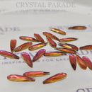Zodiac Slim Raindrop Shape 10mm Vitrail Rose - Pack of 20